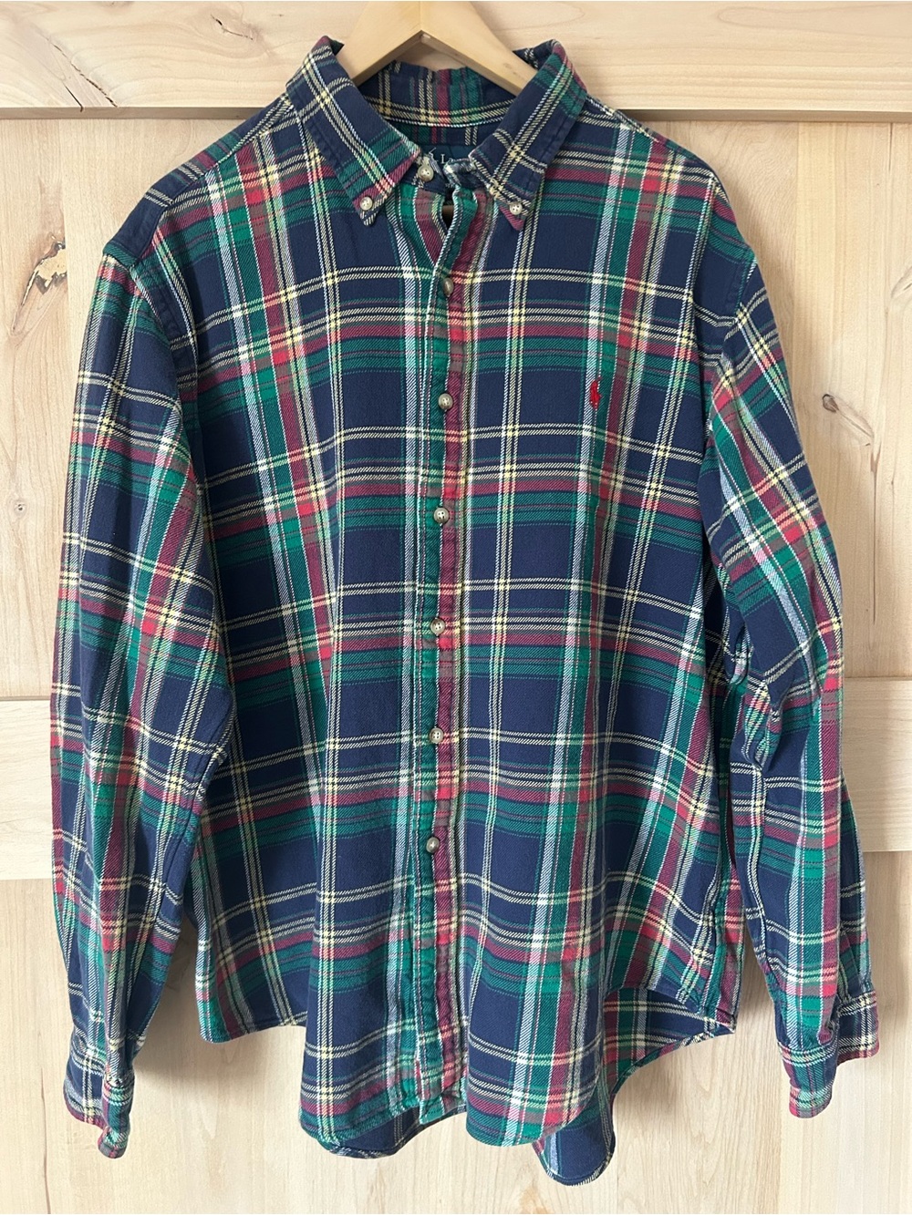Ralph Lauren Men's VTG Genuine Mountain Equipment plaid FLannel button up XXL